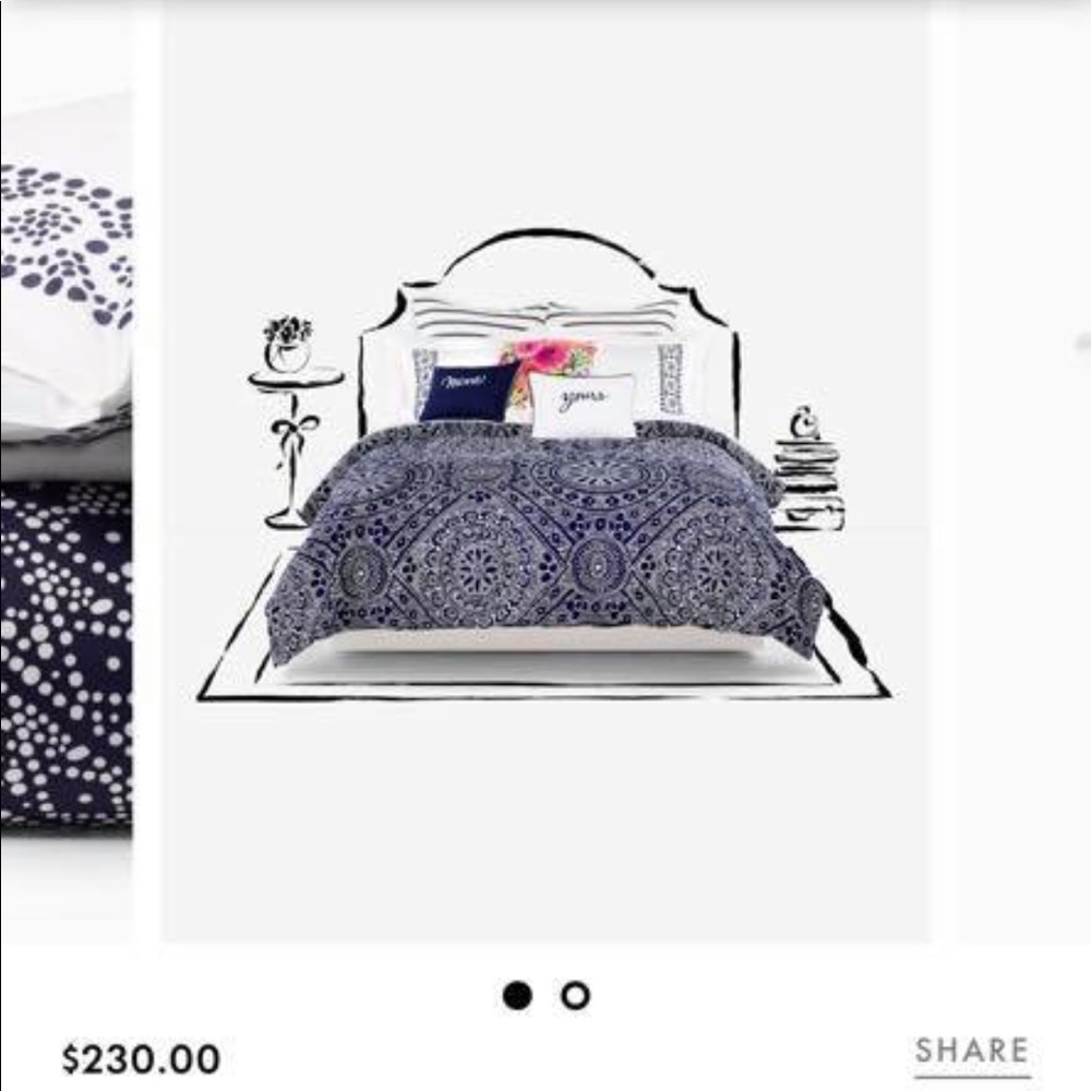 King Kate Spade Navy Eclipse comforter
